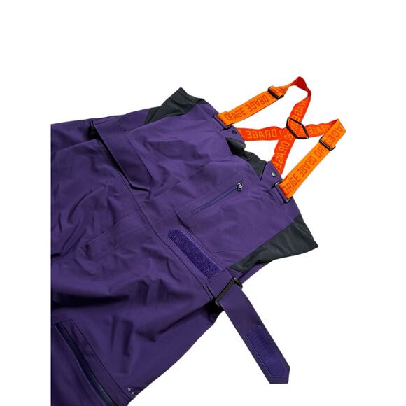 Orage Men’s Ski Snow Bib Pants Purple/Black Sz Large Waterproof Technical Shell - Picture 13 of 16